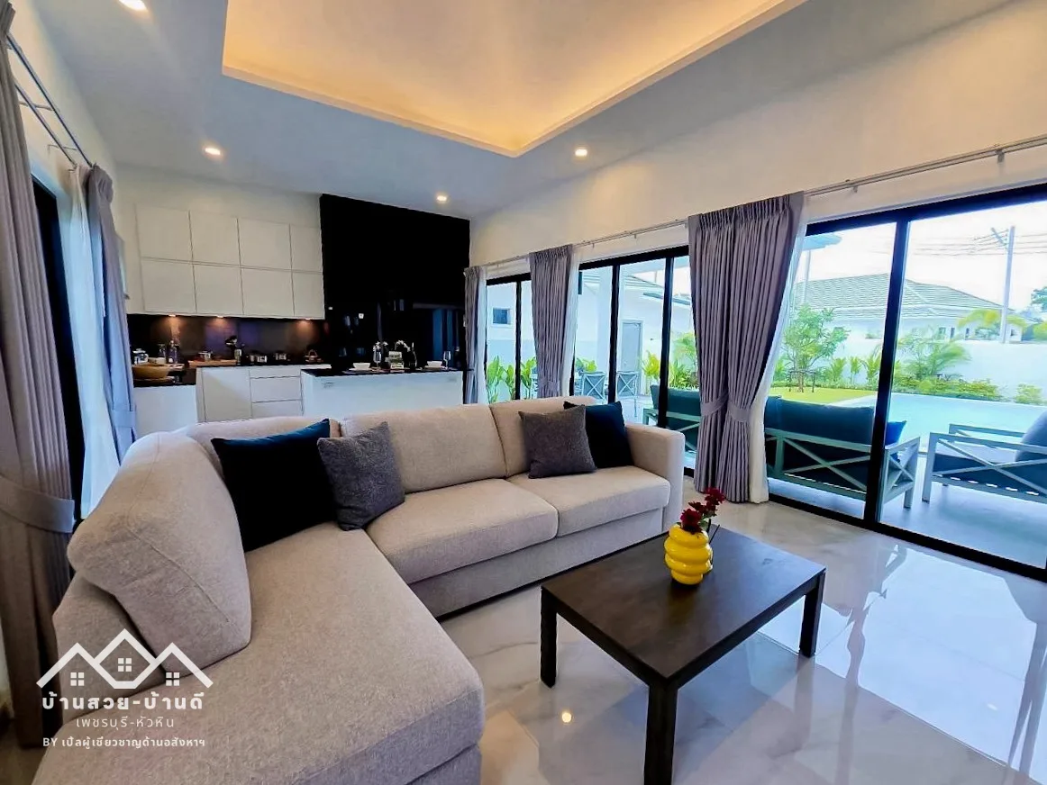 N202609009 บ้านพูลวิลล่าหรูหัวหิน ซอย 112 ตกแต่งครบ พร้อมเข้าอยู่ทันที! แปลงสวยที่สุด! แปลงมุม วิวภูเขาพาโนรามา - 6