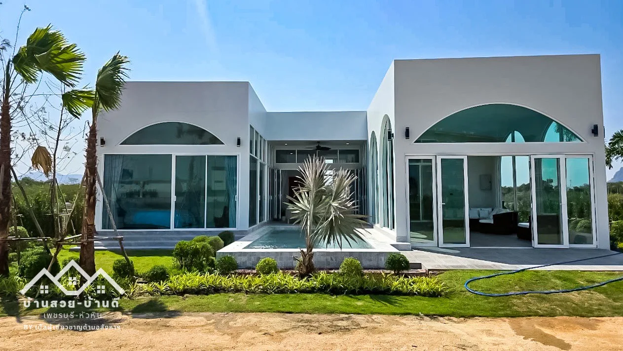N202603018 บ้านเดี่ยวพูลวิลล่าสไตล์โมเดิร์น ใกล้ทะเลชะอำเพียง 300 เมตร