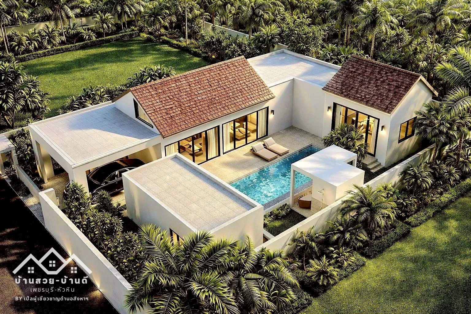 N202602003 บ้านเดี่ยวพูลวิลล่าสไตล์ทรอปิคอล ใจกลางเมืองหัวหิน - 5