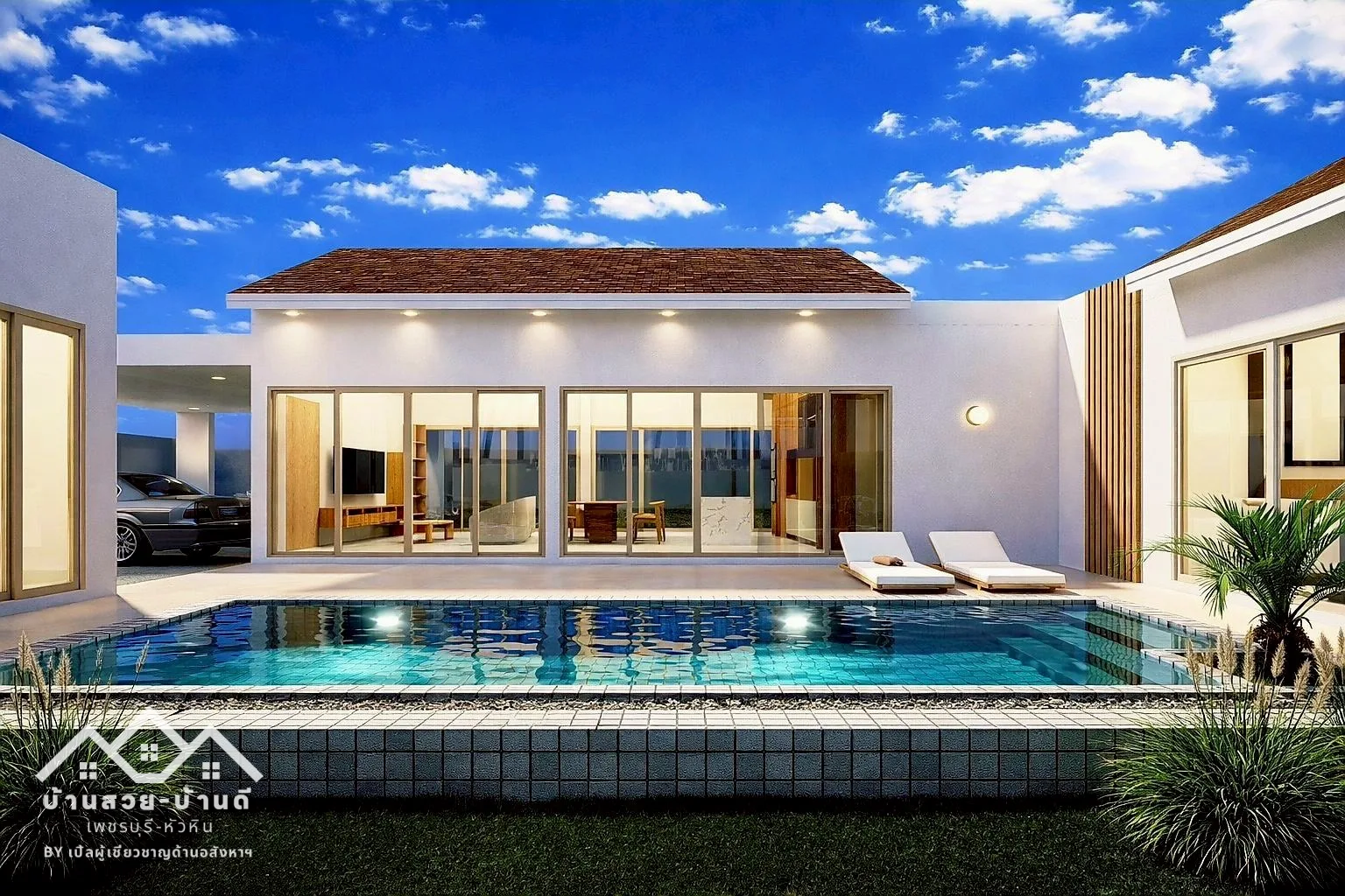 N202602003 บ้านเดี่ยวพูลวิลล่าสไตล์ทรอปิคอล ใจกลางเมืองหัวหิน - 15