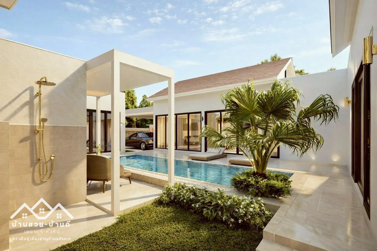 N202602003 บ้านเดี่ยวพูลวิลล่าสไตล์ทรอปิคอล ใจกลางเมืองหัวหิน - 4