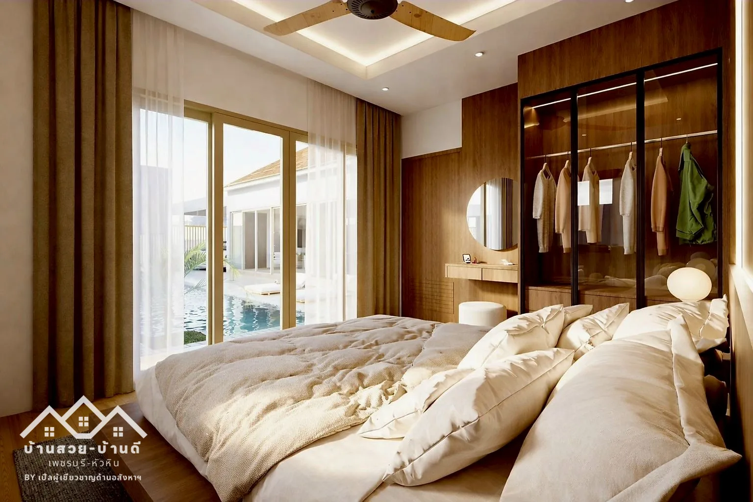 N202602003 บ้านเดี่ยวพูลวิลล่าสไตล์ทรอปิคอล ใจกลางเมืองหัวหิน - 11