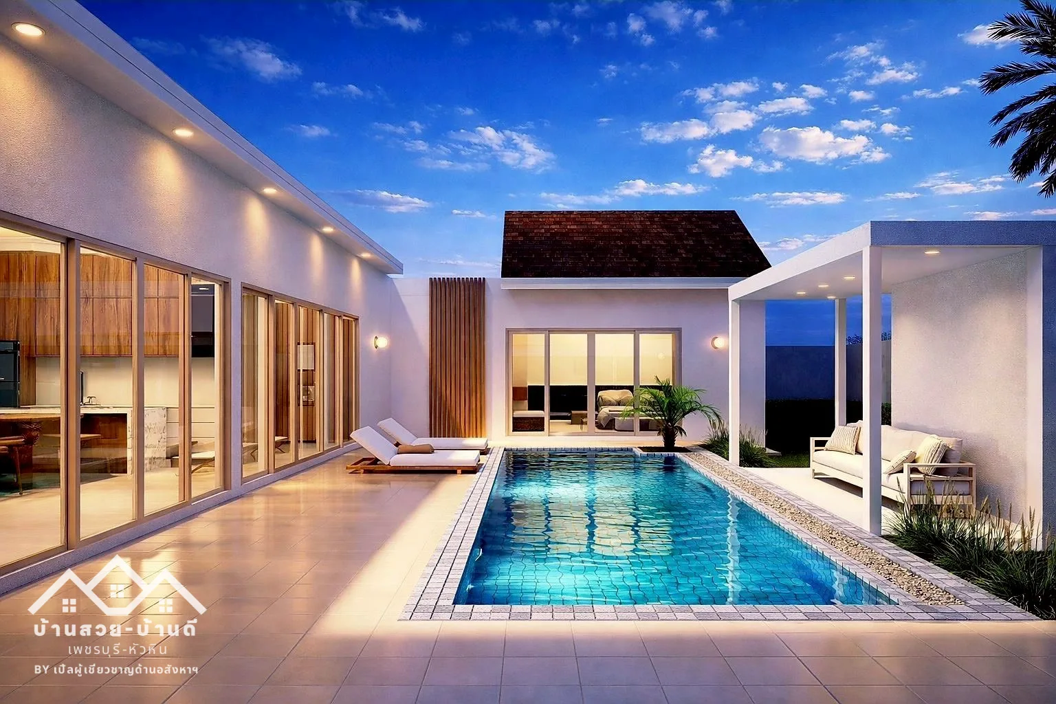 N202602003 บ้านเดี่ยวพูลวิลล่าสไตล์ทรอปิคอล ใจกลางเมืองหัวหิน - 16