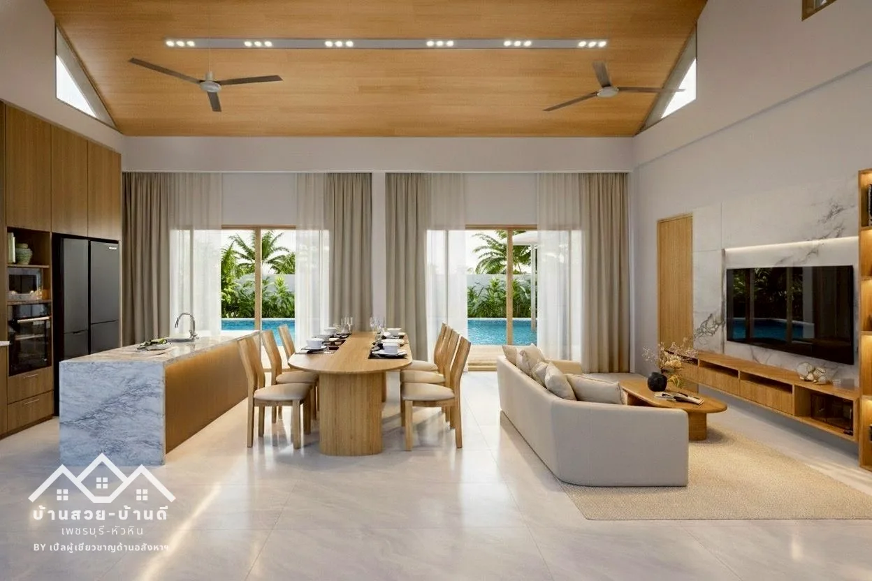 N202602003 บ้านเดี่ยวพูลวิลล่าสไตล์ทรอปิคอล ใจกลางเมืองหัวหิน - 9